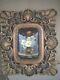 Square Flemish Flowers Oil Painting On Wood With Classic Gold Baroque Frame