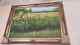 Square Landscape Sunflowers Painting Wood Frame Gold Leaf Oil On Canvas 86x116cm
