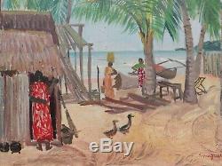 Stéphane Magnard Travel Oil Painting Africa Madagascar Malagasy Landscape Duck