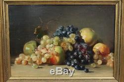Still Life, Apples Grapes 1886 Etchevarry H. Denis (1867-1952), Bayonne, Basque