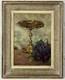 Still Life With Flowers And Vase, Original Antique Oil Painting 1900s, Framed
