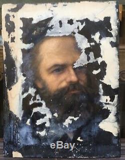 Study Table Old Bearded Man Portrait Alice Kaub-casalonga (1875-1948)