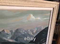 Sublime Large Painting with Frame Signed Marcel Foreaux, 1946, Oil on Canvas
