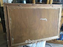 Sublime Large Painting with Frame Signed Marcel Foreaux, 1946, Oil on Canvas