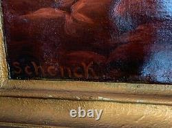 Sublime Oil On Canvas Maltese Bichon Signed August Friedrich Schenck 19th