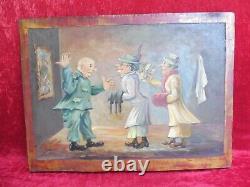 Sublime, Old Painting, Cartoon, Oil On Wood Plate