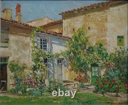 Sunny Flowered Garden House. Yvon DIEULAFE (1903-1990). Saint Gilles croix vie