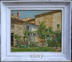 Sunny Flowered Garden House. Yvon DIEULAFE (1903-1990). Saint Gilles croix vie