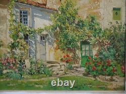 Sunny Flowered Garden House. Yvon DIEULAFE (1903-1990). Saint Gilles croix vie