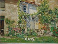 Sunny Flowered Garden House. Yvon DIEULAFE (1903-1990). Saint Gilles croix vie