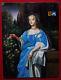 Sup. Portrait Of A Lady Of The Seventeenth, Coat Of Arms, Sign On Wood Very Good Condition