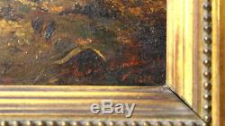 Superb Oil Painting On Wooden Panel Depicting A Relaxing Interior