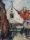 Superb Painting Around 1910/1920-arrival Poisson Aux Halles De Boulogne / Mer