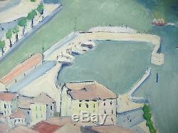 Superb Painting Pillot Lake Como Argegno Italy