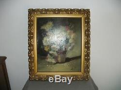 Superb Picture Old, Oil On Canvas With Beautiful Wood Frame Signed