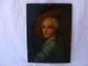 Superb Oil Painting On Wood Of An Elegant Woman From The 19th Century