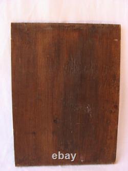 Superb oil painting on wood of an elegant woman from the 19th century