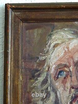 Superbe Peinture 19th-romantism - Old Man Portrait To Bleus-signed Eyes