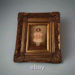 Suzanna KALMAN girl with green scarf oil on wood 1930 Signed