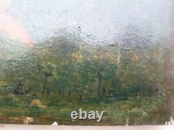 Symbolism Rare Oil Panel Edouard Louis Henry-baudot 1871 1953