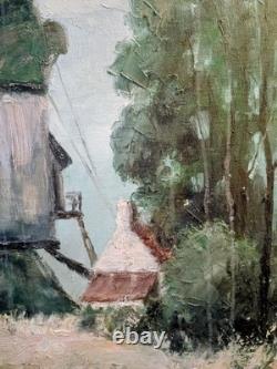 TABLEAU - Old HST Wooden Mill Signed (Ernest Fillemont 1951 - BELGIAN)