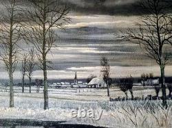 TABLEAU - Old HST Wooden Mill Signed (Ernest Fillemont 1951 - BELGIAN)