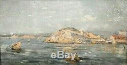 Table Ancie Marine Toulon Mourillon Signed Jules-justin Claverie (1859-1932)