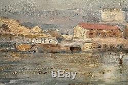 Table Ancie Marine Toulon Mourillon Signed Jules-justin Claverie (1859-1932)