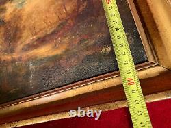 Table Ancient Oil Landscape Forest Barbizon Corot 50x42 Old Painting Arestore