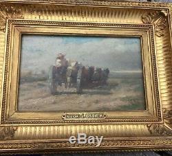 Table / Country Scene Signed Lobbedez Charles (1825-1882) Signed And Dated