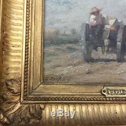 Table / Country Scene Signed Lobbedez Charles (1825-1882) Signed And Dated