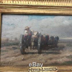 Table / Country Scene Signed Lobbedez Charles (1825-1882) Signed And Dated
