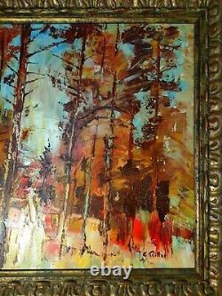 Table Étienne Ritter Oil Painting On Canvas Pst Forest Underwood Alsace