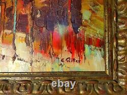 Table Étienne Ritter Oil Painting On Canvas Pst Forest Underwood Alsace