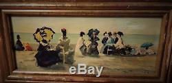 Table Eugene Boudin Old Oil Painting Fauvism Fauve Impressionism