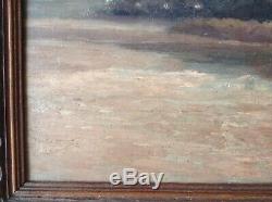 Table Former Impressionist Landscape Edge Of A Lake Oil Signed Harvey C1908