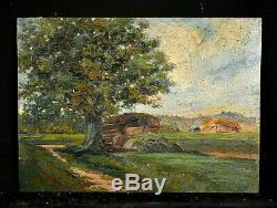 Table Former Oil Landscape Gisy Nobles In Yonne Impressionism 1900