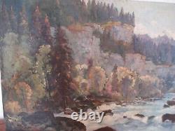 Table Henri Chapatte (1918-1997) Oil On Panel Gorges Du Doubs Signed