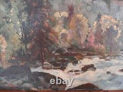 Table Henri Chapatte (1918-1997) Oil On Panel Gorges Du Doubs Signed