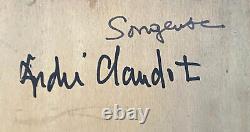 Table Hsp La Songeuse Nue D'andré Claudot (1892-1982) + Frame