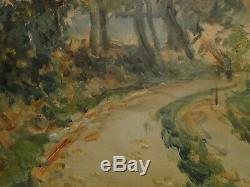 Table L. Bordes 1898/1969-campagne- Landscape Oil On Paper Rouen School