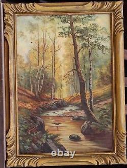 Table Late 19th Brunelet Under Wood And River