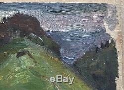 Table Mountain Landscape Old Oil Jules-alexandre Grün (1868-1938) 1900