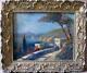 Table Oil On Orientalist Panel, 19th Oil Landscape Signed