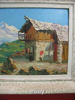Table Oil On Panel, Mountain Landscape, Vigon Louis Hautes Alpes, Rouen School