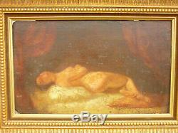 Table Oil On Panel Wood Women Naked Nude Or Before 19 Eme