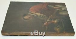 Table Oil On Wood Hsb St Jerome 18th French School Vanity Religion