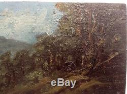 Table Old Nineteenth Impressionist Boat Lake Annecy Savoie Signed A. Gaffinot