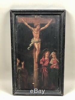 Table Old, Paint A Crucifixion On Wood XVIII