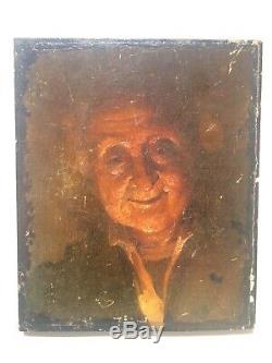 Table Portrait Old Woman After Rubens Dutch French School